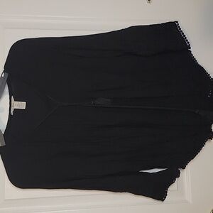 G.H. Bass & Co. XS Black Boho Style Top